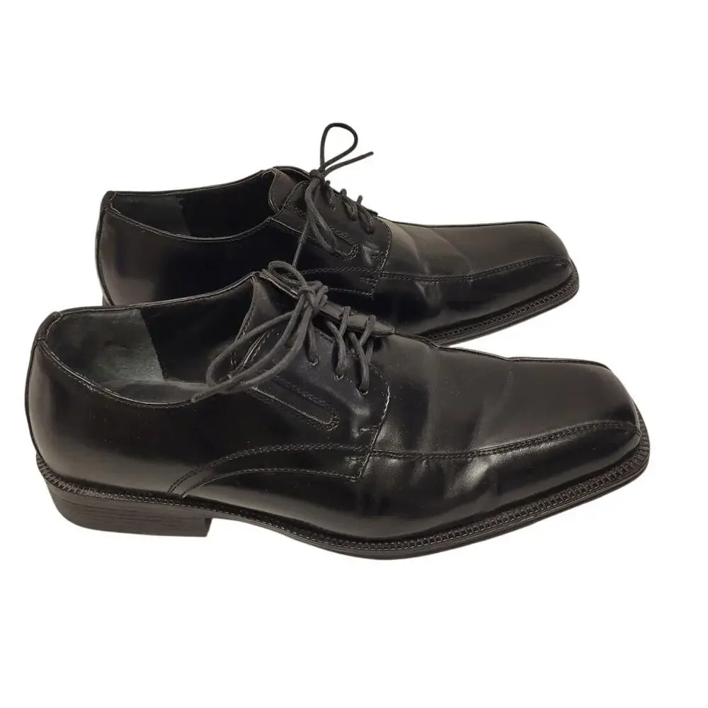 Alfani Men's Square Toe Derby Black Dress Shoe Size 10